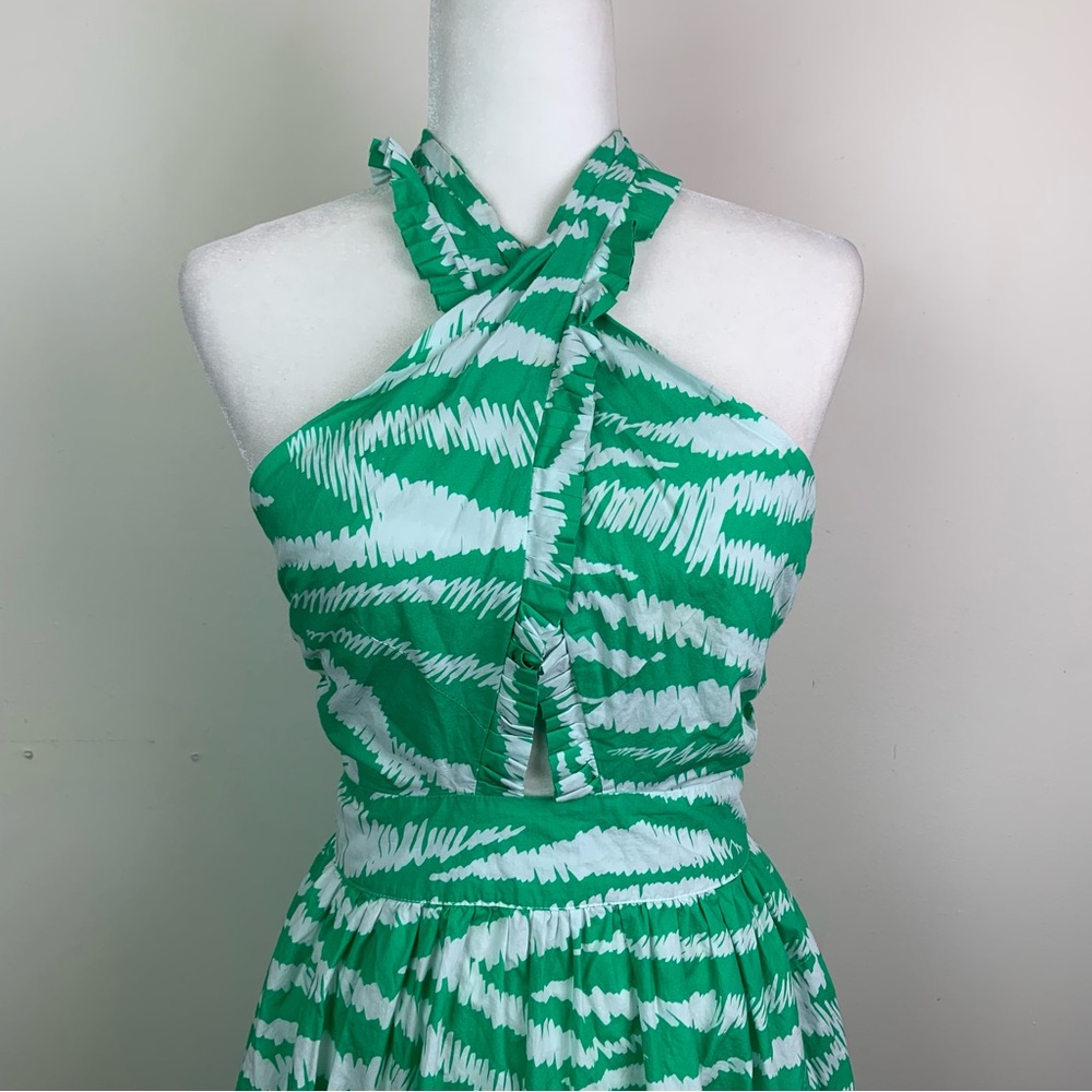 Oliphant Cross-Front Halter Poplin Maxi Dress - Picture 3 of 13